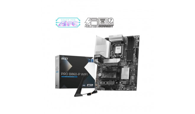 MSI Mainboard||Intel B860 Express|LGA1851|ATX|Memory DDR5|Memory slots 4|2xPCI-Express 4.0 1x|1xPCI-