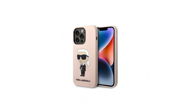 Karl Lagerfeld Karl Lagerfeld Silicone Ikonik MagSafe case for iPhone 14 Pro Max - pink