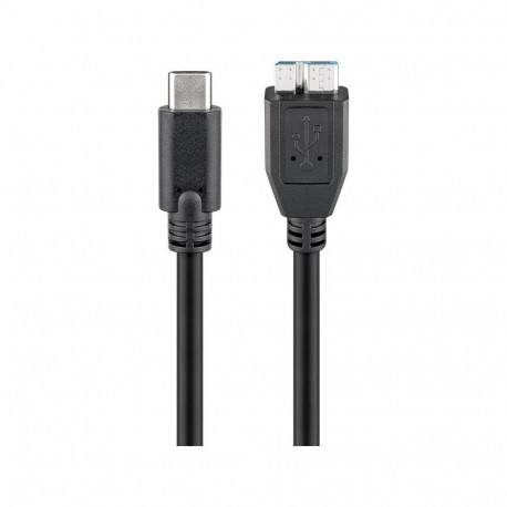 Goobay 67995 USB-C to micro-B 3.0 cable Round cable, SuperSpeed data transfer - The USB-C cable supp