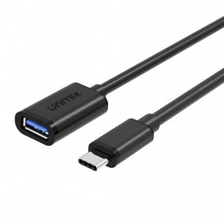 UNITEK Y-C476BK USB-kaabel USB 3.2 Gen 1 (3.1 Gen 1) 0.2 m USB-C USB-A must