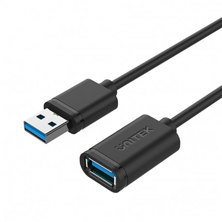 UNITEK Y-C459GBK USB-kaabel USB 3.2 Gen 1 (3.1 Gen 1) 2 m USB A must