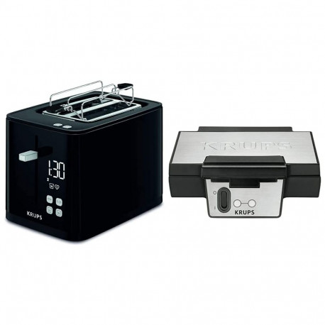 Krups toaster KH6418 black - Smart'n Light