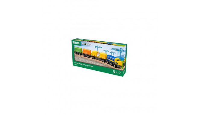 BRIO freight train with three wagons 63398200