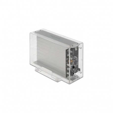 DeLOCK 42624 storage drive enclosure 2.5/3.5" HDD/SSD enclosure Transparent, Drive cases