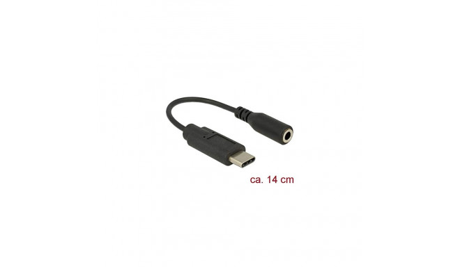DeLOCK Adap. Type-C->Jack 14cm - St-Bu