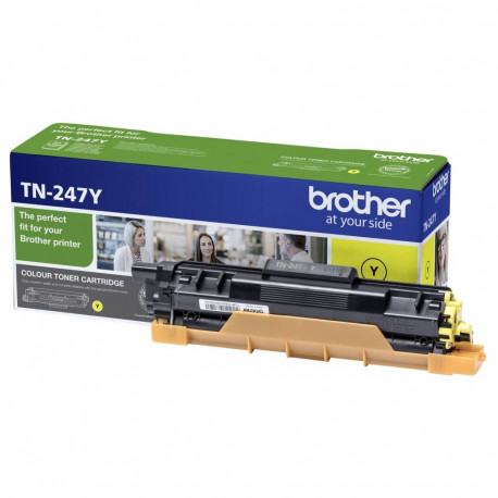 BROTHER TN-247C YELLOW TONER CARTRIDGE, YIELD 2,300 PAGES