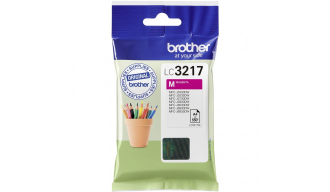 BROTHER LC3217M MAGENTA INK CARTRIDGE, 550P