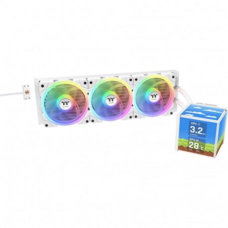 THERMALTAKE MINECUBE 360 Ultra All-In-One Liquid Cooler System ARGB Fan Snow