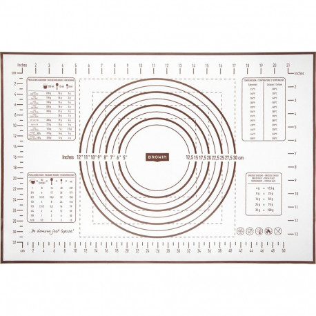 Silicone Mat - Printed Pastry Board BROWIN 780000, 60x40 cm