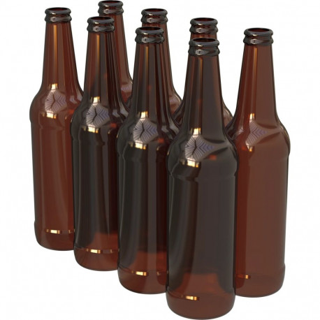 500 ml beer bottle 8pcs. BROWIN 631431, 500 ml, 6.72x6.72x26 cm, brown glass