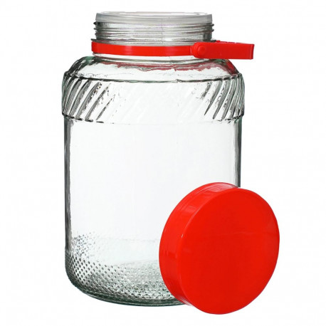 5L Glass Jar with Plastic Cap BROWIN 600150, 5.0 L