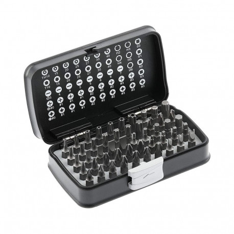 Hogert HT1R461 kruvikeeraja otsikute komplekt, 50 tk, 1/4", S2 teras, PH/PZ/SL/T/TT/H/M/Tri-Wing/Squ