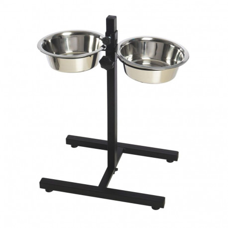DOUBL BOWL MET ADJUST STAND HOPPY 2X2.8L