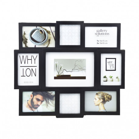 Focus kollaažraam 9 pildile, must