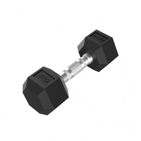 Hantlid TUNTURI Platinum Hex Rubber Dumbbell, 7 kg