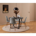 Söögilaud AMBLE D110x75cm, must, melamiin, metall