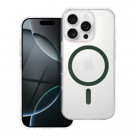 Drop Glue Colorful Ring Mag Cover compatible with MagSafe for SAMSUNG A37 dark green