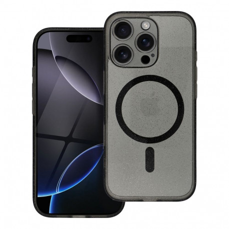 Case for Samsung S26 Clear Mag Cover (STR) compatible with MagSafe black glitter