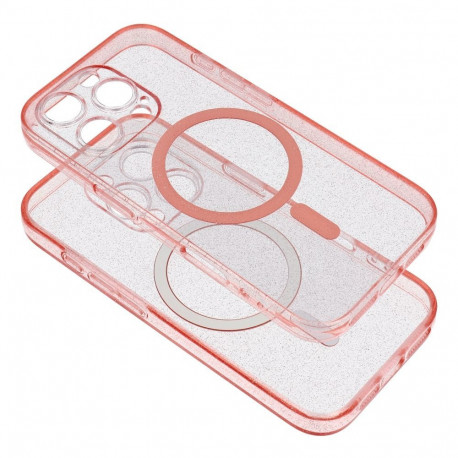 Case for Samsung S26 PLUS Clear Mag Cover - Glitter (STR) compatible with MagSafe pink glitter