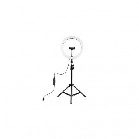 LED Ring Lamp 30 cm With Desktop Tripod Mount Up To 1.1m, Phone Clamp, USB