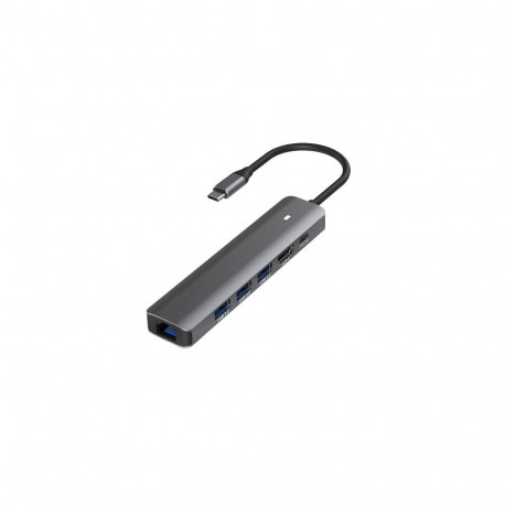 Adapter USB Type-C - HDMI, LAN, 3x USB 3.0 Type-A, USB Type-C PD100W