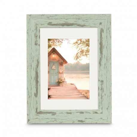 Hama plastikraam 193335 15x20 cottage koos passepartu, pastelne mündiroheline