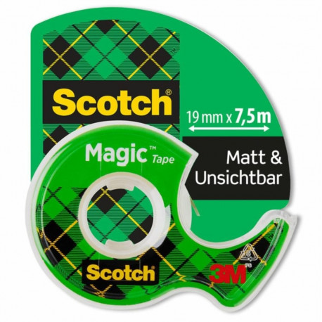 Scotch Magic Tape Dispenser 19mm7.5m Matte Transpar. 8-1975D