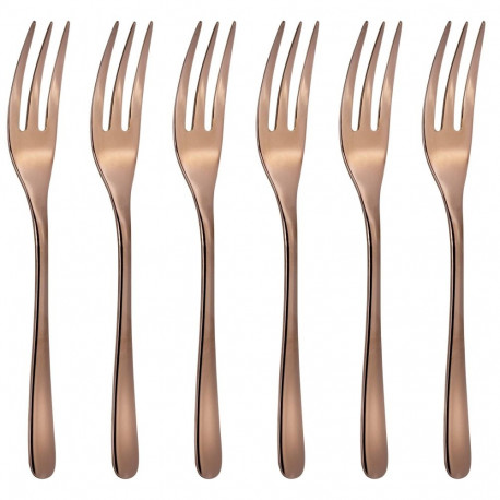 Sambonet Taste cake fork set 6 pcs  copper