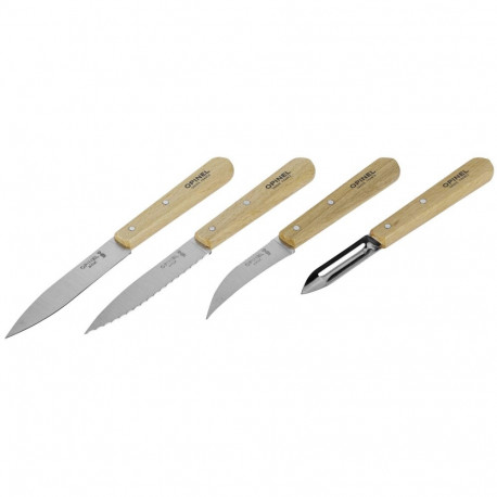 Opinel Natural 4 essential knives Box Set