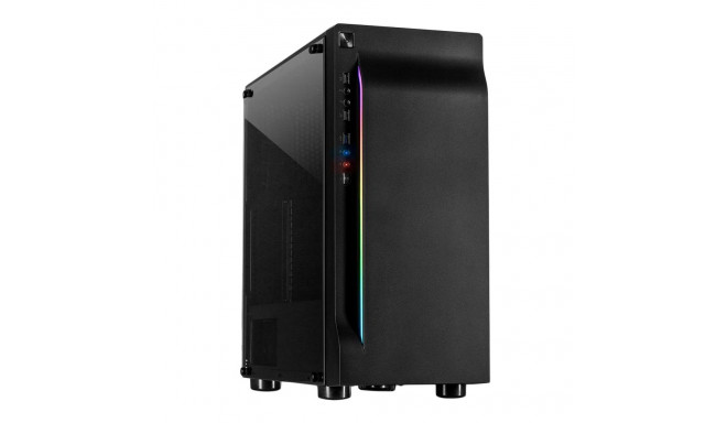 Chassis INTER-TECH A-3411 Creek Gaming Tower, ATX, 1xUSB3.0, 2xUSB2.0, PSU optional, Window side pan