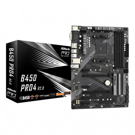 ASROCK B450 PRO4 R2.0 AMD AM4 ATX M.2 jaemüügipakend