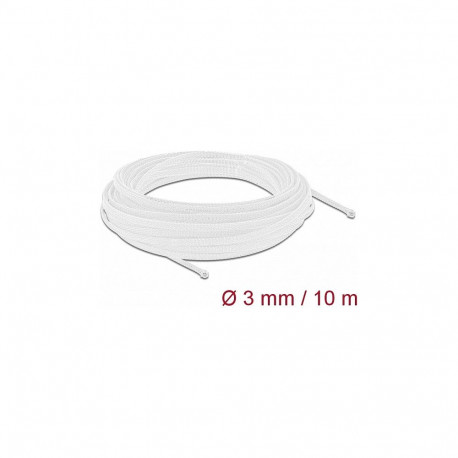 "Geflechtschlauch dehnbar 10 m x 3 mm weiß"