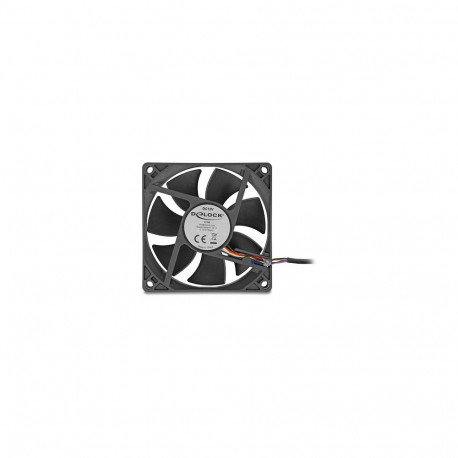 "Delock Axiallüfter 12 V DC, 80 x 80 x 25 mm schwarz"