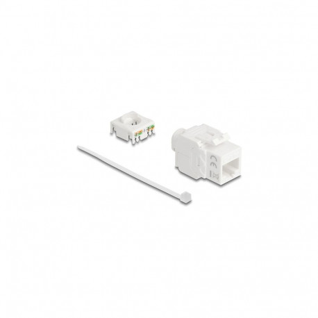 "Keystone Modul RJ45 Buchse zu LSA Cat.6A UTP 180° werkzeugfrei"