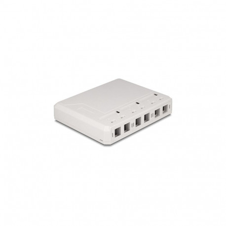 "Keystone Leergehäuse 6 Port für Glasfaser und Netzwerk weiß"
