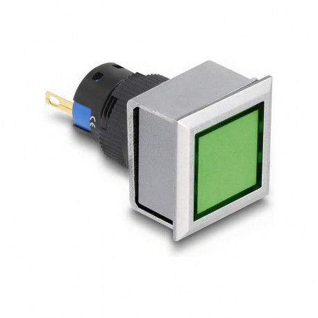 16 mm roheline plastist neljakandiline joodetav märgulamp