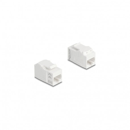"Keystone Modul Kupplung RJ45 Buchse zu RJ45 Buchse UTP Cat.6A weiß"