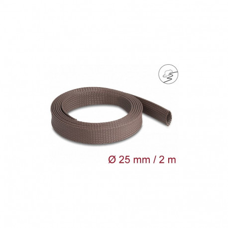 "Geflechtschlauch nagerfest dehnbar 2 m x 25 mm braun"