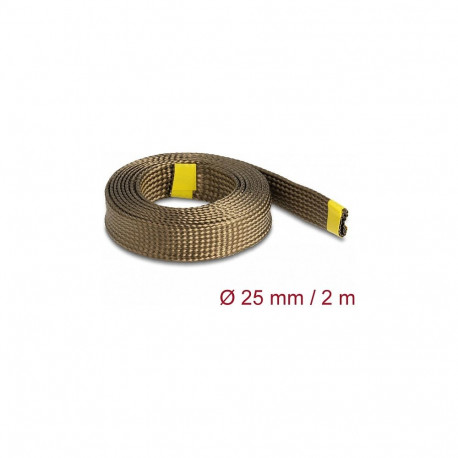 "Geflechtschlauch aus Basalt Fasern 2 m x 25 mm braun"