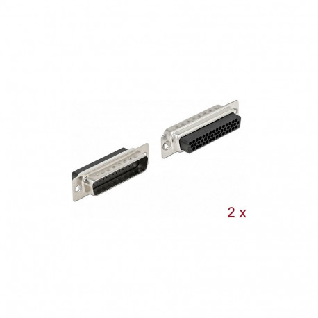"D-Sub HD 44 Pin Crimp Stecker, Metall, 2 Stück"