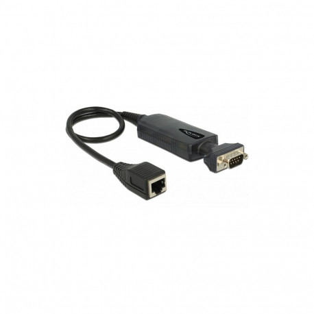 "Konverter Ethernet LAN RJ45 10/100 Mbps Buchse zu seriell RS-232 DB9 Stecker mit Muttern"