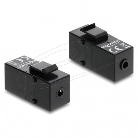 "Keystone Modul Klinkenbuchse 3,5 mm 4 Pin zu Klinkenbuchse 3,5 mm 4 Pin schwarz"