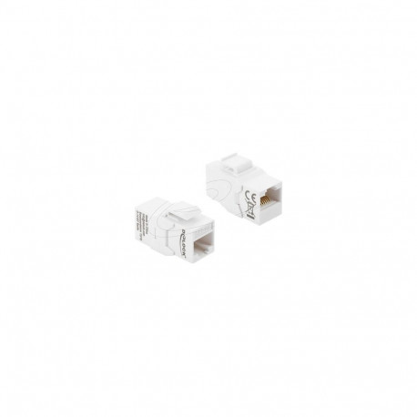 "Keystone Modul Kupplung RJ45 Buchse zu RJ45 Buchse Cat.6A ungeschirmt weiß"