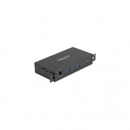 "3 Port USB 5 Gbps Hub + RJ45 Gigabit LAN PoE++ Port mit USB Type-C™ Host-Anschluss im Metallgehäuse
