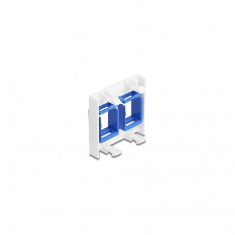 "Easy 45 Modul mit zwei Keystone Halterungen 45 x 45 mm, weiß / blau"