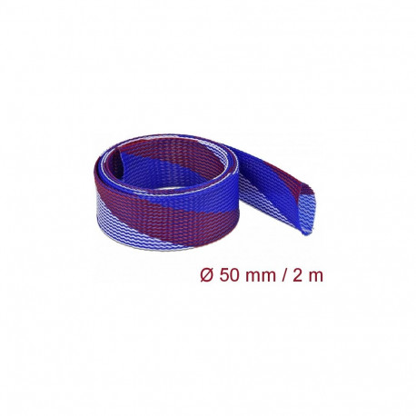 "Geflechtschlauch dehnbar 2 m x 50 mm blau-rot-weiß"