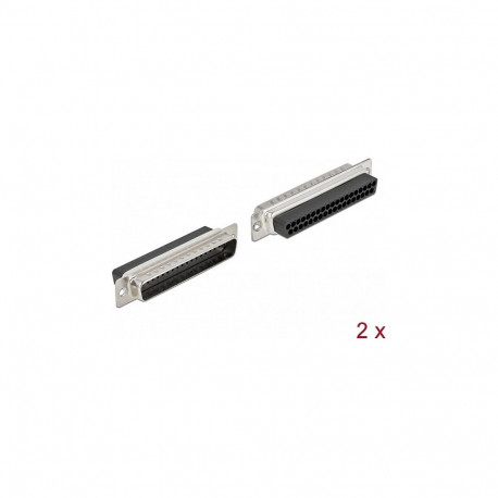 "D-Sub 37 Pin Crimp Stecker, Metall, 2 Stück"