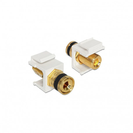 "Keystone Modul Polklemme > Gewindebuchse schwarz / weiß"