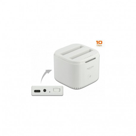 "USB Type-C™ 3.2 Dockingstation für 2 x 2.5? SATA HDD / SSD mit Klon Funktion"
