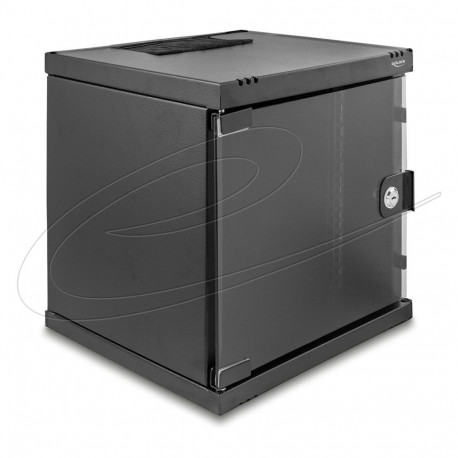 "Delock 10? Netzwerkschrank 6 HE mit Glastür zur Stand- oder Wandmontage, 240 mm Tiefe, Traglast 30 